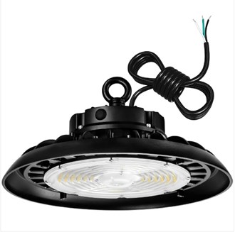 PLT 36,500 Lumens - 240 Watt - 5000 Kelvin - UFO LED High Bay Fixture 1000 Watt Metal Halide Equal - Sensor Ready - Black Finish - 120-277 Volt - PLT-12567